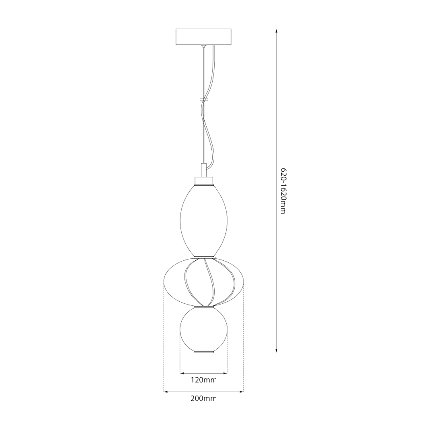 LED Lühter ASCOLI LED/18W/230V d. 20 cm beež