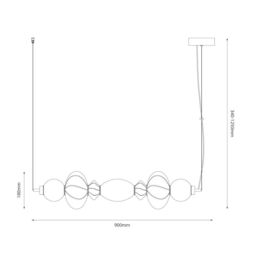 LED Lühter ASCOLI LED/24W/230V värviline