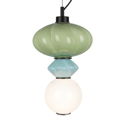 LED Lühter ASCOLI LED/8W/230V d. 20 cm roheline/sinine