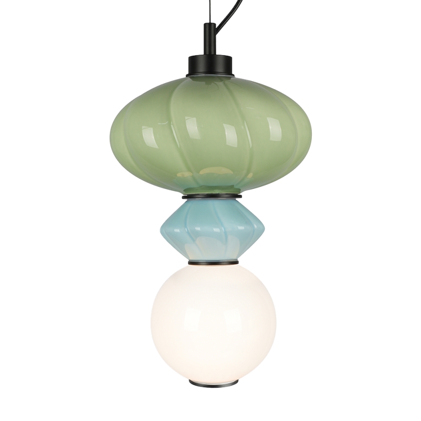 LED Lühter ASCOLI LED/8W/230V d. 20 cm roheline/sinine