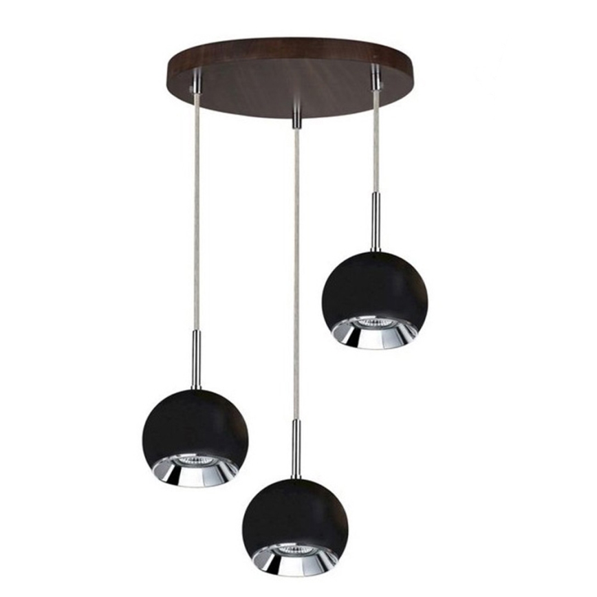 LED Lühter BALL WOOD 3xGU10/5W/230V pöök