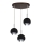 LED Lühter BALL WOOD 3xGU10/5W/230V pöök