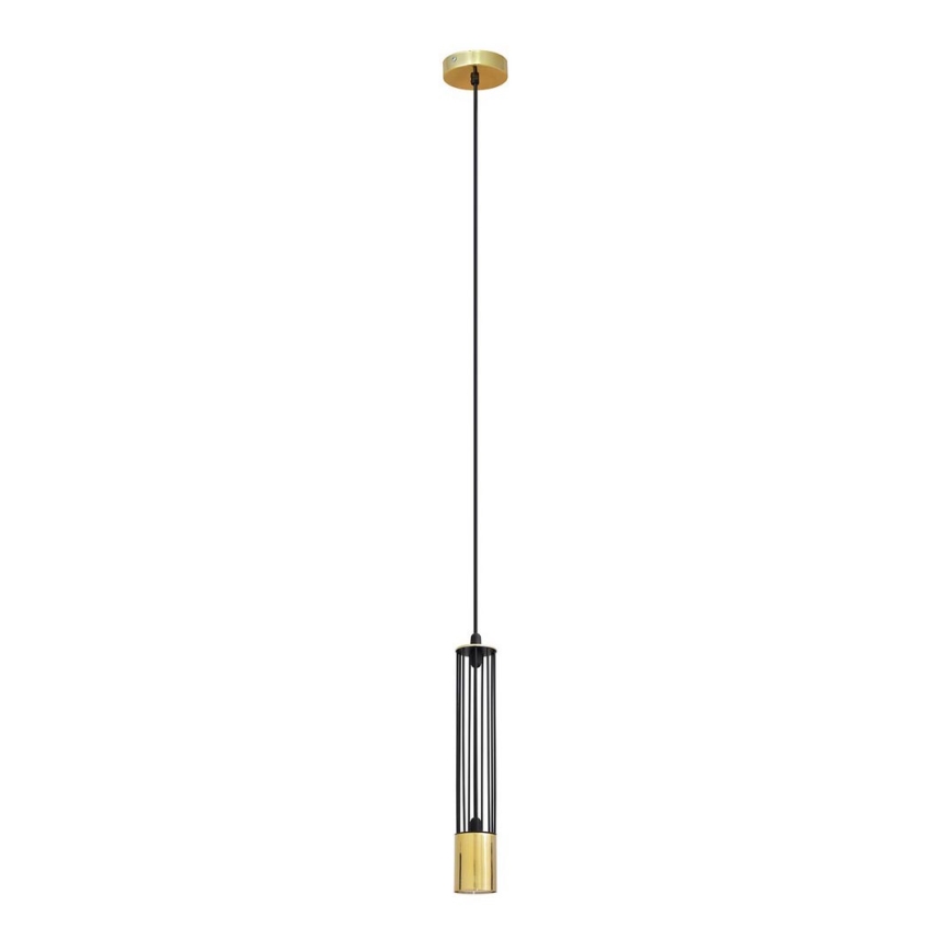 LED Lühter BARS 1xGU10/4,8W/230V must/kuldne