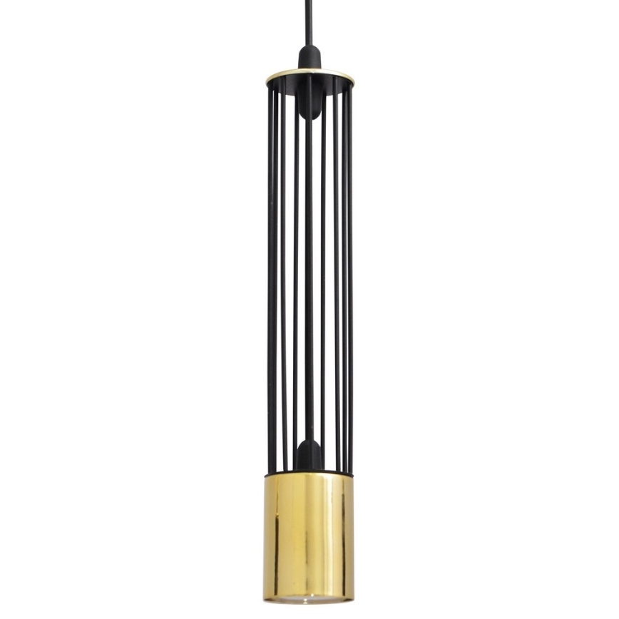 LED Lühter BARS 1xGU10/4,8W/230V must/kuldne