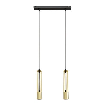 LED Lühter BARS 2xGU10/4,8W/230V kuldne/must
