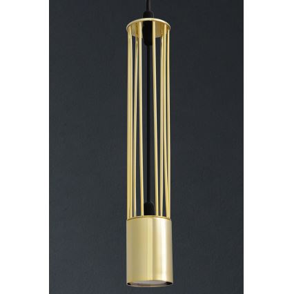 LED Lühter BARS 3xGU10/4,8W/230V kuldne/must