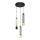 LED Lühter BARS 3xGU10/4,8W/230V must/kuldne