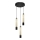 LED Lühter BARS 3xGU10/4,8W/230V must/kuldne