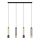 LED Lühter BARS 4xGU10/4,8W/230V must/kuldne