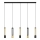 LED Lühter BARS 5xGU10/4,8W/230V must/kuldne