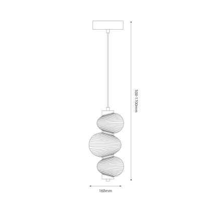 LED Lühter BOLLA LED/12W/230V d. 16 cm suitsune
