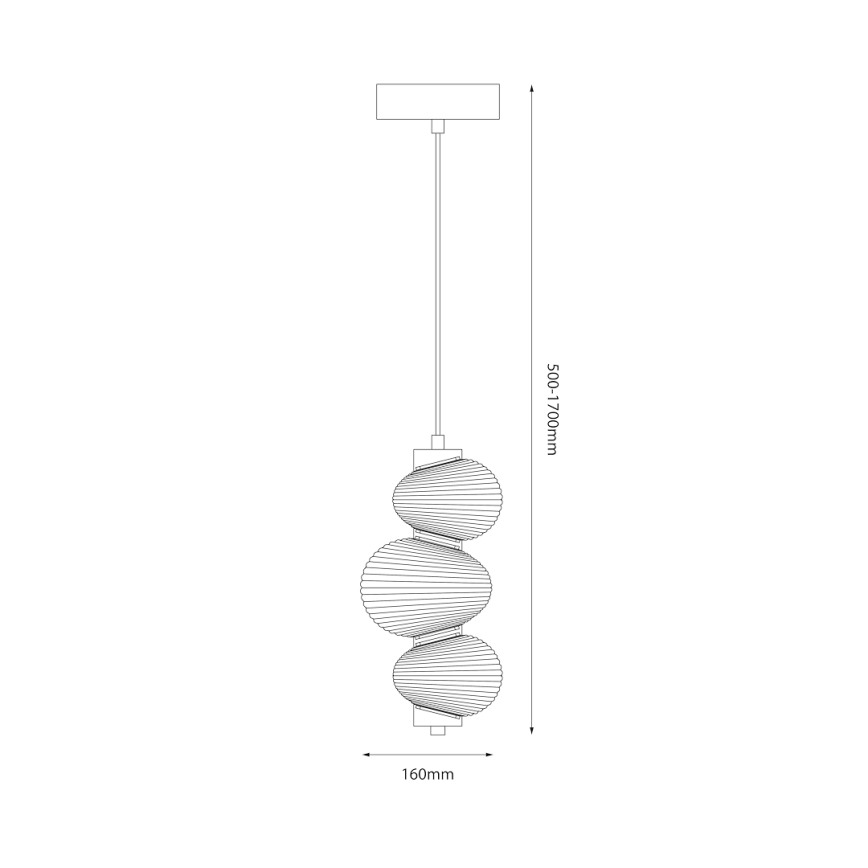LED Lühter BOLLA LED/12W/230V d. 16 cm suitsune