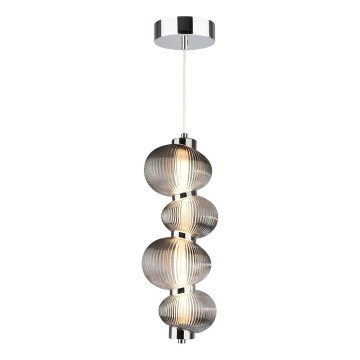 LED Lühter BOLLA LED/17W/230V d. 16 cm läikiv kroom/suitsune