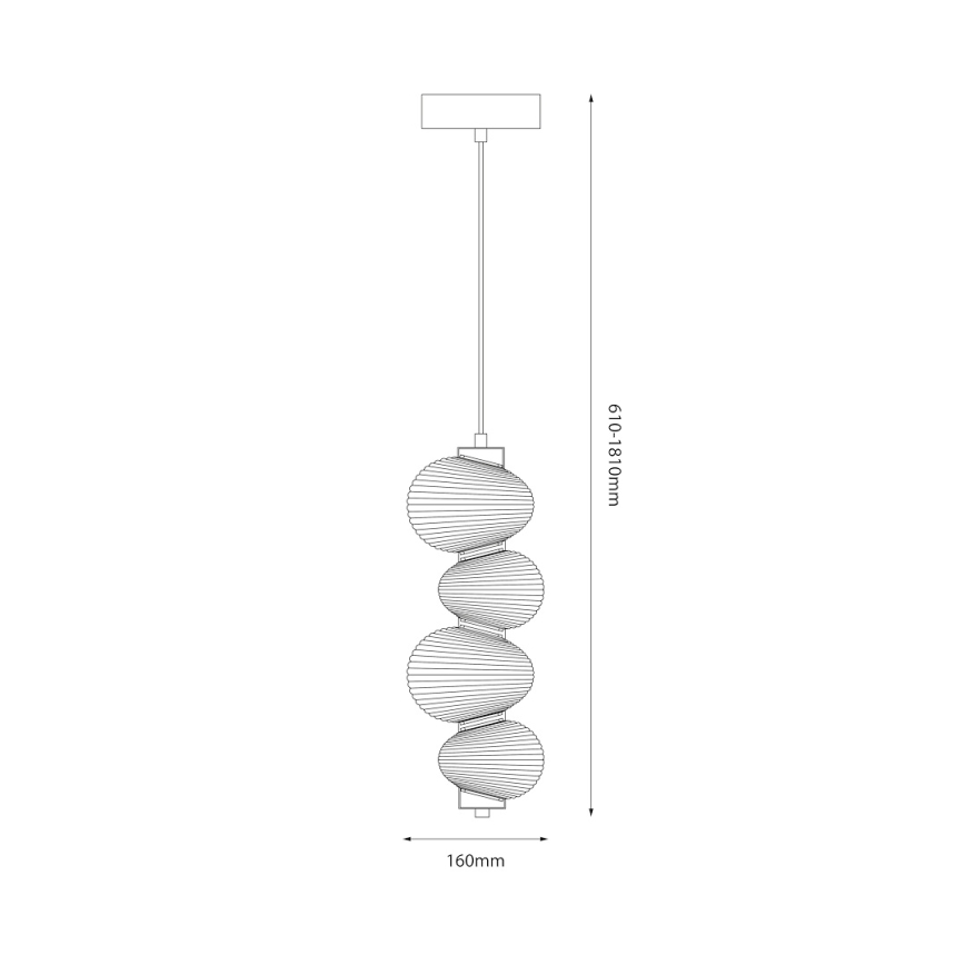 LED Lühter BOLLA LED/17W/230V d. 16 cm läikiv kroom/suitsune
