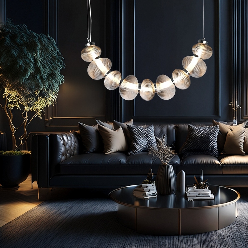 LED Lühter BOLLA LED/36W/230V läikiv kroom/suitsune