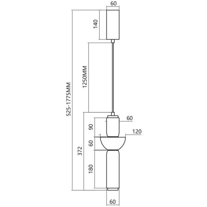 LED Lühter CAMPO LED/19W/230V