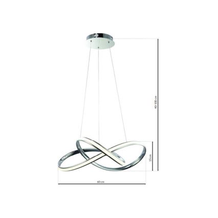 LED Lühter CAPPIO LED/36W/230V läikiv kroom