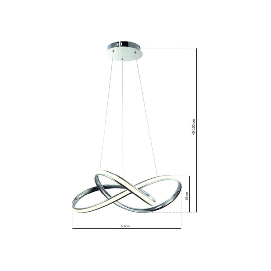 LED Lühter CAPPIO LED/36W/230V läikiv kroom