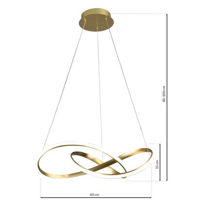 LED Lühter CAPPIO LED/36W/230V kuldne
