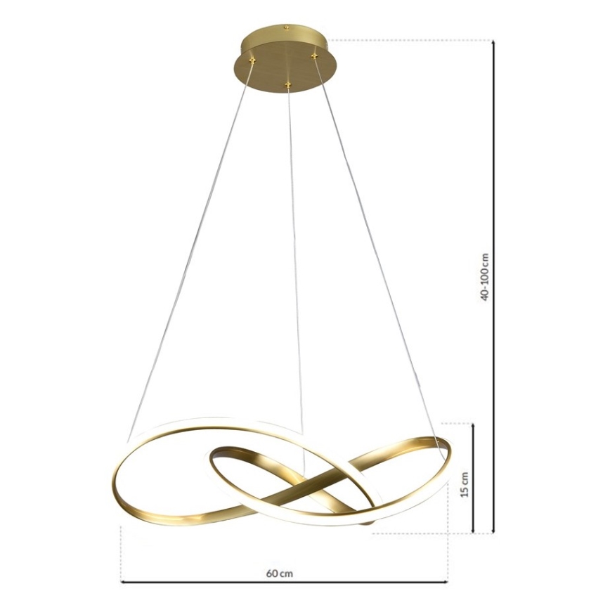 LED Lühter CAPPIO LED/36W/230V kuldne