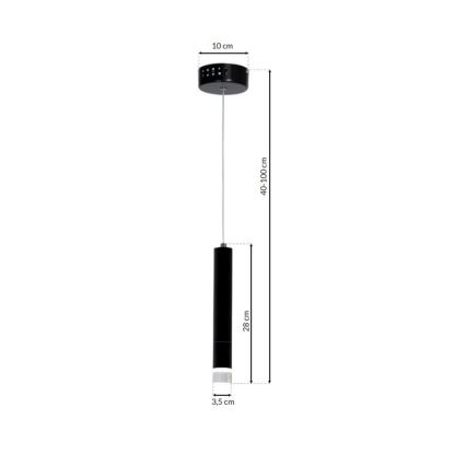LED Lühter CARBON LED/5W/230V