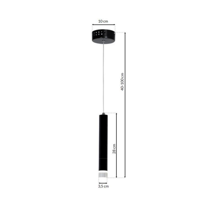 LED Lühter CARBON LED/5W/230V