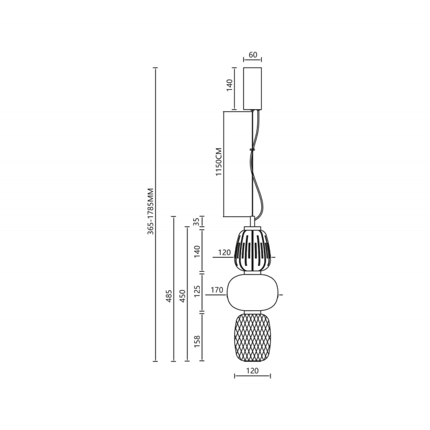 LED Lühter CARO LED/28W/230V kuldne