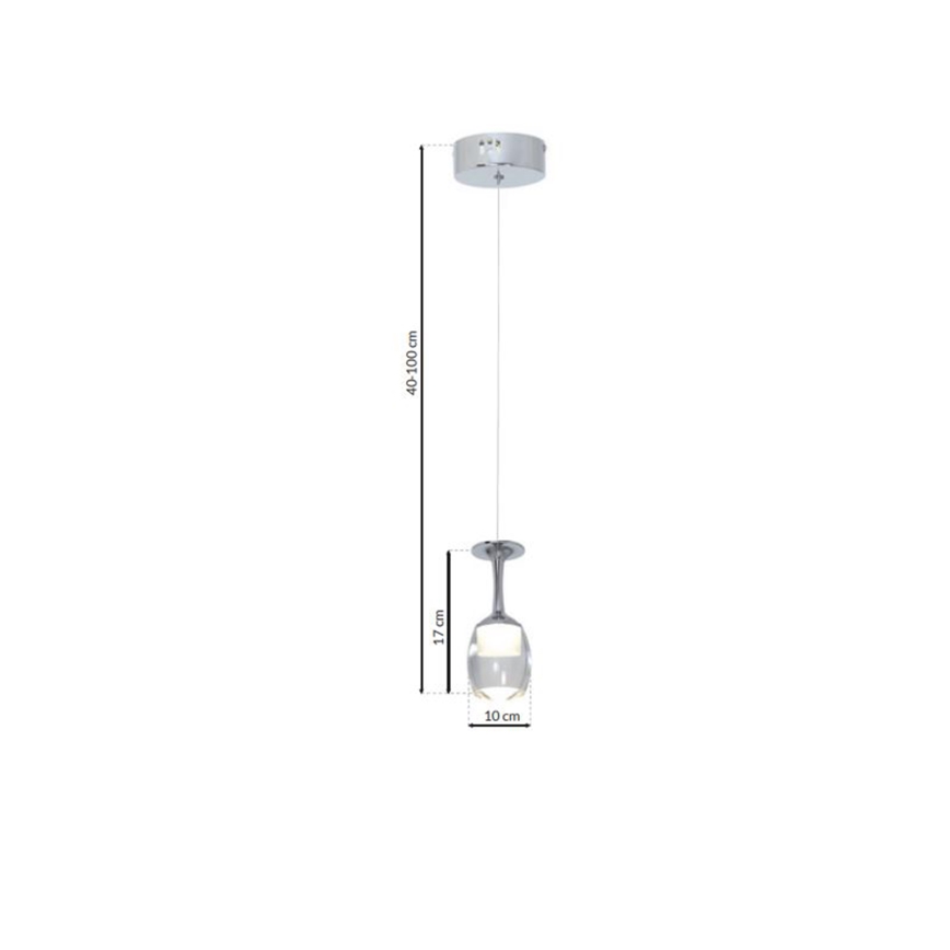 LED Lühter COPPA 1xLED/5W/230V
