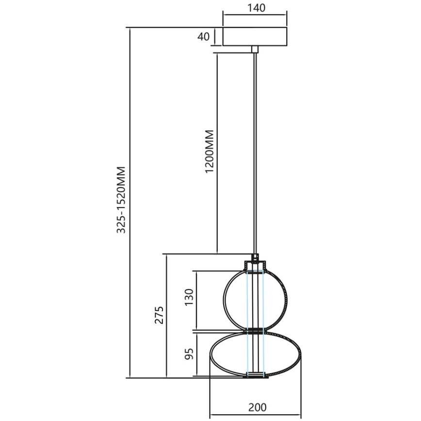 LED Lühter DAPHNE LED/12W/230V kuldne