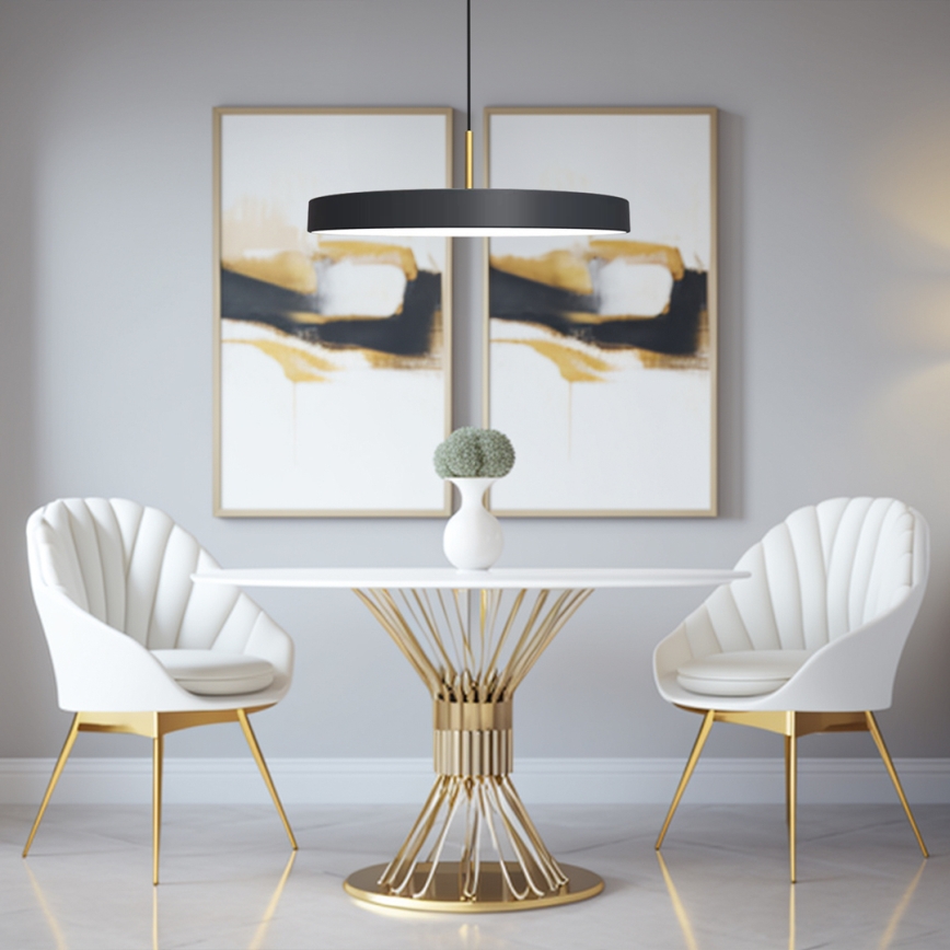 LED Lühter DISC LED/38W/230V d. 45 cm must