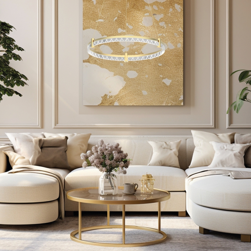 LED Lühter ELEGANCE LED/36W/230V d. 60 cm kuldne