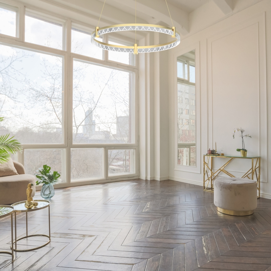 LED Lühter ELEGANCE LED/36W/230V d. 60 cm kuldne