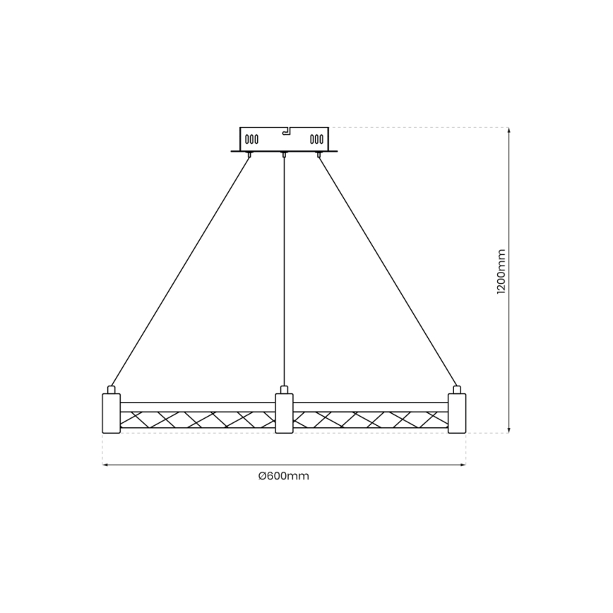 LED Lühter ELEGANCE LED/36W/230V d. 60 cm kuldne