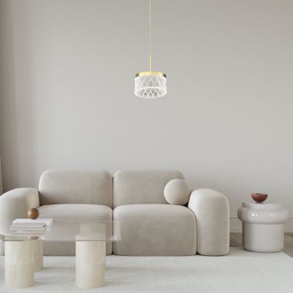 LED Lühter ELEGANCE LED/9W/230V d. 15 cm kuldne