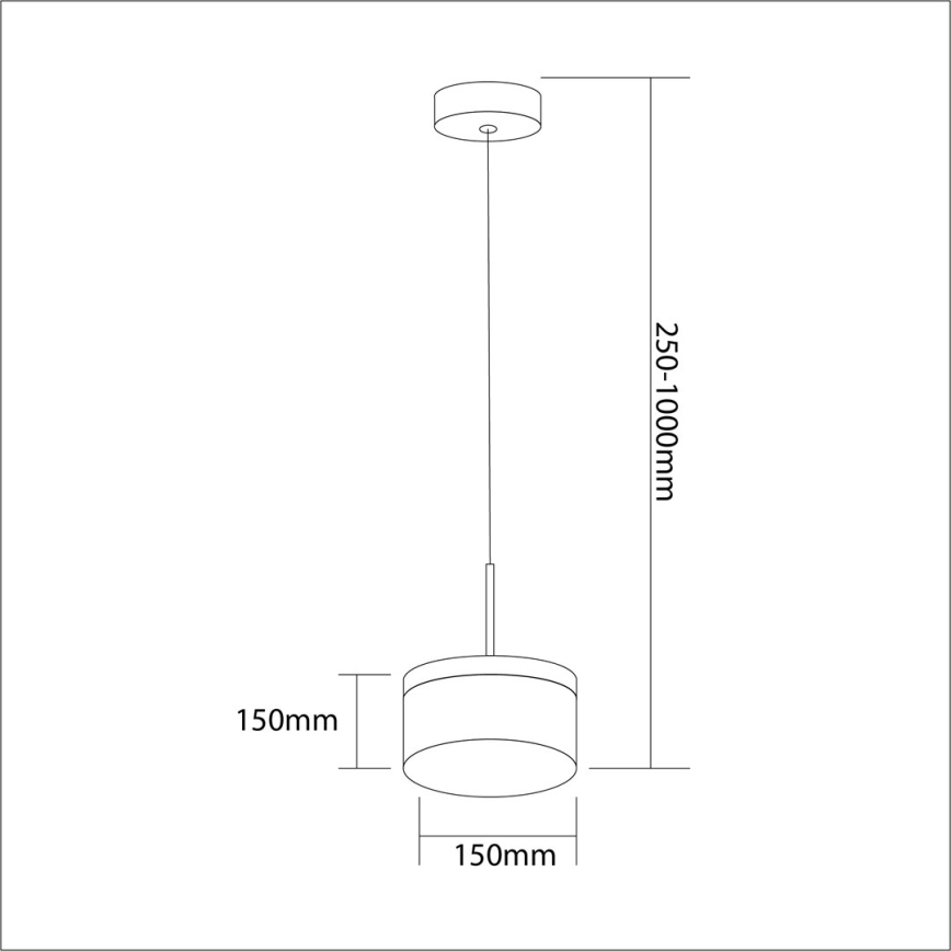 LED Lühter ELEGANCE LED/9W/230V d. 15 cm kuldne