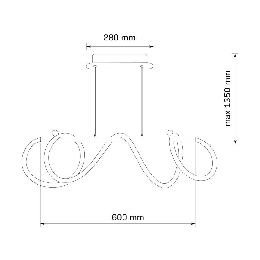 LED Lühter EMMA LED/38W/230V must