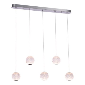 LED Lühter ESMOND 5xLED/4,8W/230V läikiv kroom