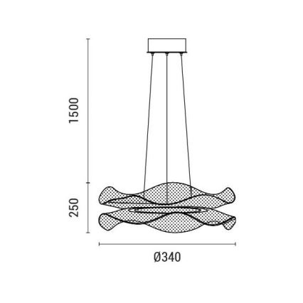 LED Lühter FIRENZE LED/34W/230V 3000K d. 34 cm