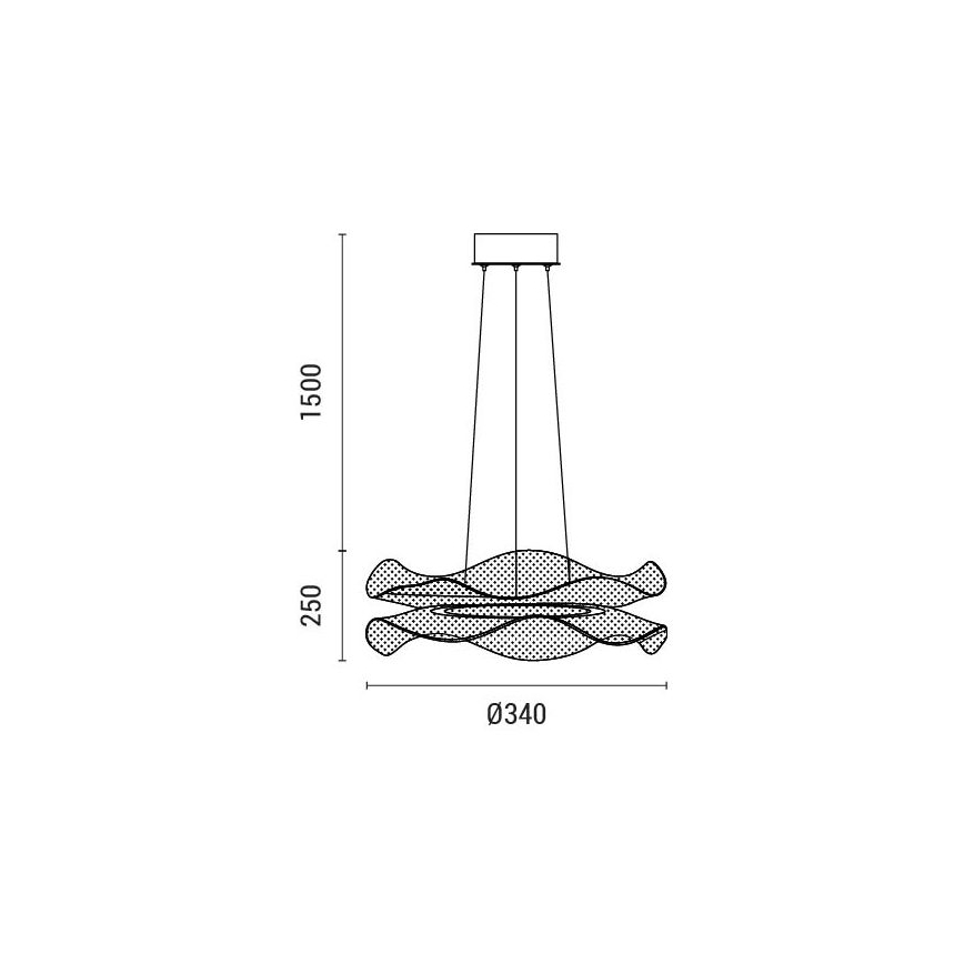 LED Lühter FIRENZE LED/34W/230V 3000K d. 34 cm