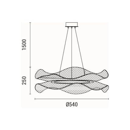 LED Lühter FIRENZE LED/48W/230V 3000K d. 54 cm