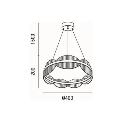 LED Lühter FIRENZE LED/48W/230V 3000K d. 40 cm