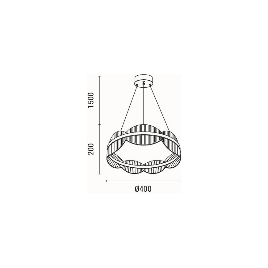 LED Lühter FIRENZE LED/48W/230V 3000K d. 40 cm