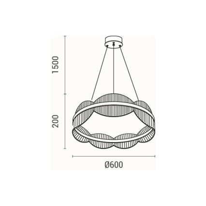LED Lühter FIRENZE LED/60W/230V 3000K d. 60 cm