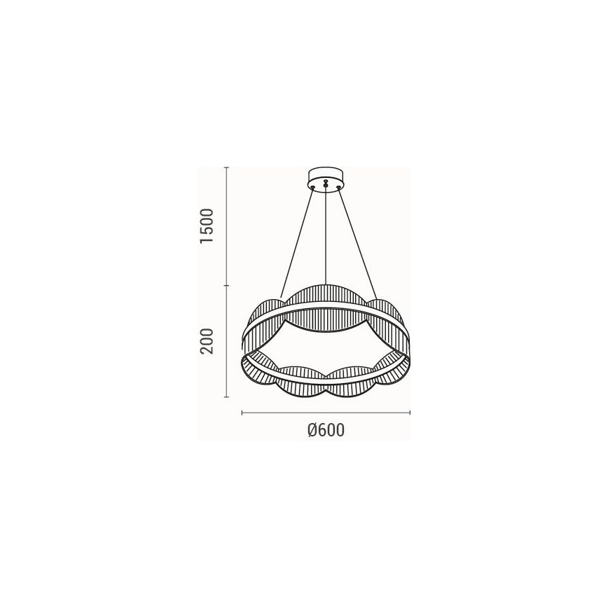 LED Lühter FIRENZE LED/60W/230V 3000K d. 60 cm