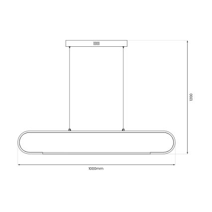 LED Lühter FRAME LED/42W/230V must