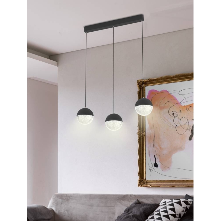 LED Lühter FURNI 3xLED/5W/230V must