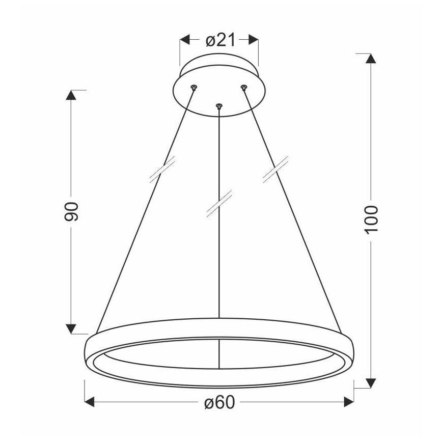 LED Lühter HASHIM LED/34W/230V d. 60 cm vask
