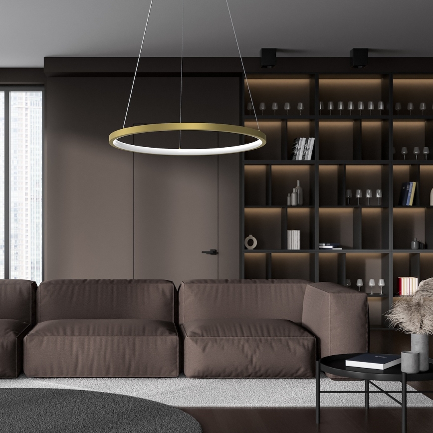 LED Lühter HOOP LED/27W/230V d. 50 cm 4000K kuldne