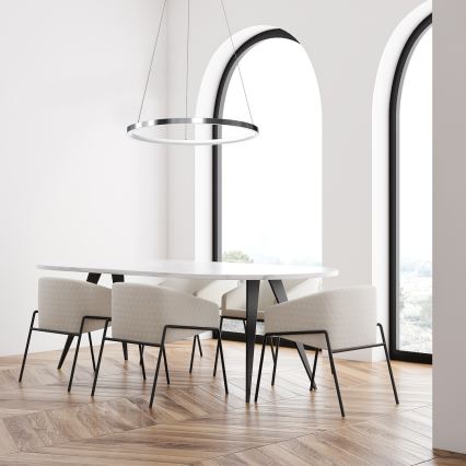 LED Lühter HOOP LED/27W/230V d. 50 cm 4000K läikiv kroom