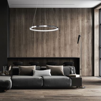 LED Lühter HOOP LED/27W/230V d. 50 cm 4000K läikiv kroom
